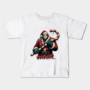 Christmas Horror in Hockey Mask Kids T-Shirt